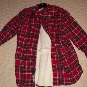 Men’s Sherpa flannel.